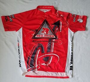 Primal Wear Cycling Jersey Sz L  Zip Red Rider ADA Diabetes 3 Pocket Red