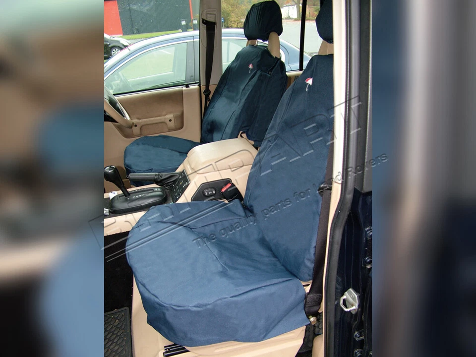 Conjunto de capas de assento dianteiro Land Rover Discovery 2 99-04 impermeável azul DA2800AZUL - Imagem 1 de 2