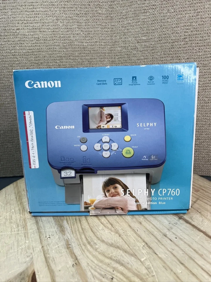 Canon Selphy CP760 Compact Photo Printer with USB Cable/Power Cable Org Box more - Image 1 of 4