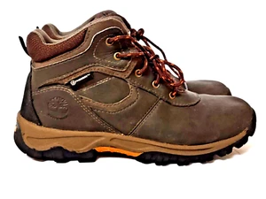 Timberland Mt Madsen Waterproof Hiking Boots Youth Size 5 Brown/Gray A141B - Picture 1 of 18