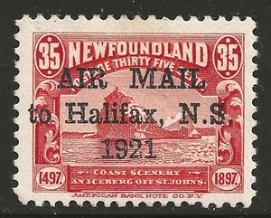 NEWFOUNDLAND C3 MH, VF - 1921 HALIFAX Air Post issue - Bild 1 von 2