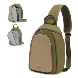  Camera Sling Bag Small DSLR/SLR/Mirrorless Compact Camera Bag Medium Green - Picture 1 of 7