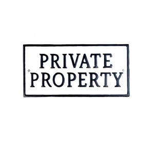 Privatgrundstück Tor Zaun Wandschild Veranda Türschild Hof Wohndeko - Bild 1 von 4