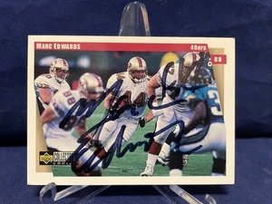 Marc Edwards -Notre Dame- San Francisco 49ers Autogrammkarte - Bild 1 von 2