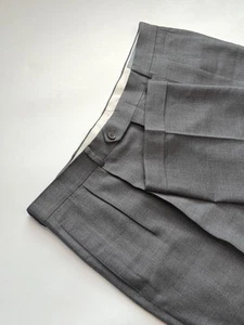 ๐บ๐ฒ Oscar De La Renta Men's Pleated Front Wool Dress Pants 36x32 Gray - Picture 1 of 7