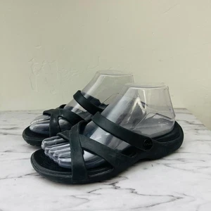 Crocs Meleen sandali con fascia incrociata neri da donna taglia 7 - Foto 1 di 11