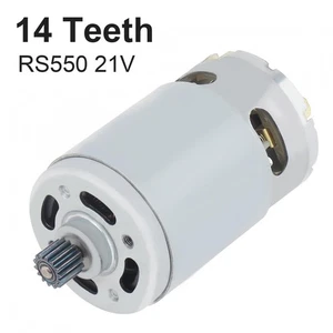 RS550 21V 25000 RPM DC Motor w 8.2mm 14Teeth Gear for Electric Drill/Screwdriver - Picture 1 of 11