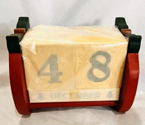 Avon APPLE PERPETUAL Schreibtischkalender aus Holz Vintage Neu aus altem Lagerbestand ohne Karton - Bild 1 von 4