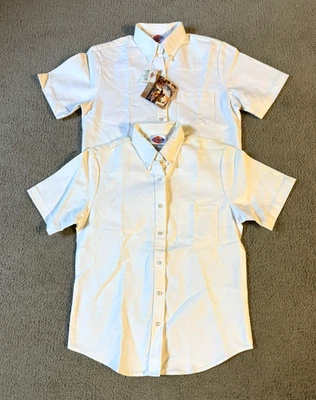 Camisa de trabajo de manga corta Oxford Dickies de lona para mujer 2 de colección nos - talla 8 blanca Foto 1 de 4