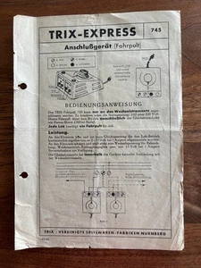 TRIX EXPRESS Schaltplan 745 - Anschlußgerät (Fahrpult) - Picture 1 of 2