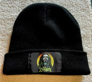 Rob Zombie Neon Image Beanie Black One Size Men’s Women’s Rock Star Winter Hat - Picture 1 of 5