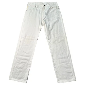 Pantalones de mezclilla Wrangler 13MWZ para hombre 34x32 (se adapta a 33x29,5) corte vaquero blanco ajuste original - Imagen 1 de 19
