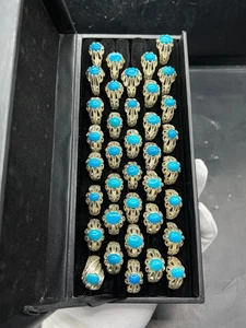 Top Quality Beautiful Natural Feroza Rings | Original Turquoise Gemstone Ring - Picture 1 of 14