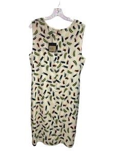 NWT ST. JOHN Sleeveless Shift Dress Size 16 Zip Up - Picture 1 of 4