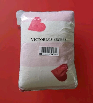 VICTORIA'S SECRET VS Acogedora Manta Sherpa LOGO ❤️ CORAZÓN DÍA DE SAN VALENTÍN NUEVO Foto 1 de 2