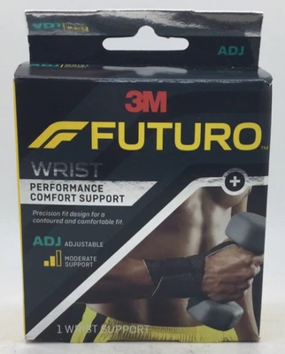 3M Futuro WRIST Performance Comfort Moderate Support Adjustable, Black - Image 1 of 2