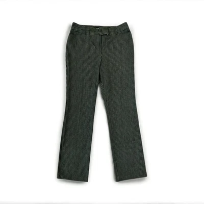 Fashion Bug Women’s Black Pinstripe Bootcut Slacks 33.5" Inseam Y2K SZ 12 Tall - Image 1 of 4