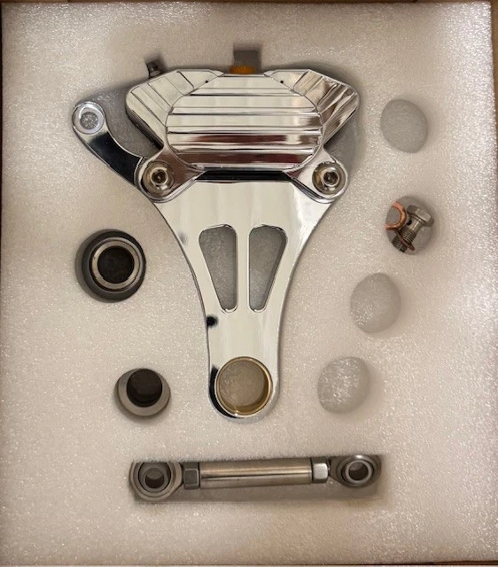 DNA, PAUGHCO SPRINGER FRONT END CHROME RIGHT FRONT BRAKE CALIPER KIT - Imagen 1 de 1