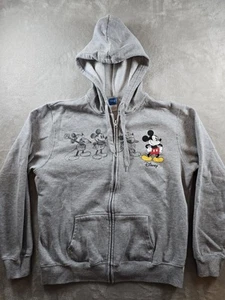 Felpa Disney Full Zip con Cappuccio Topolino Pile Adulto XL Grigio con Cappuccio - Foto 1 di 12
