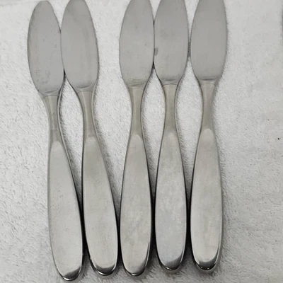 Lote de 5 cuchillos de cena de acero inoxidable Lauffer 18/8 hechos en Japón Foto 1 de 4