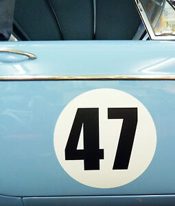 CLASSIC VINTAGE CAR RACE RALLY NUMBERS 30cm PAIR MG MGA MGB TRIUMPH ASTON RILEY