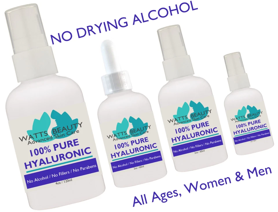 Watts Beauty 100% Pure Hyaluronic Acid Serum Fills Lines - No Drying Alcohol - Image 1 of 4