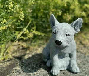 Steinfigur Bullterrier Frostfest Gartenfigur Deko Steinguss Hunde wetterfest - Bild 1 von 5