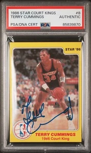 1986 Star Court Kings #8 Terry Cummings SIGNED PSA Authentic Auto - Picture 1 of 1