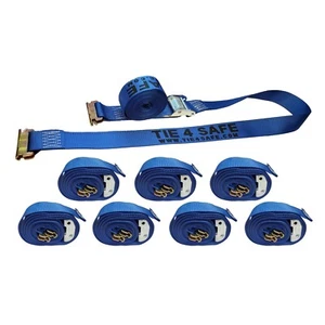 8 Pack 2' x 20' E-Track Cam Buckle Strap Truck Trailer Enclosed Cargo Tie Down - Picture 1 of 7