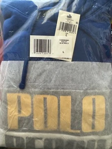 NWT Mens Polo Ralph Lauren Polo Beach Color Block Striped Blue Hoodie Sz Large - Picture 1 of 3