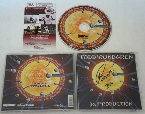 #2 TODD RUNDGREN Auto 2011 (Re)Production Signed CD Complete JSA COA Autograph Cover