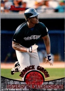 1996 TOPPS DERRICK GIBSON MINOR LEAGUE PLAY OF THE YEAR CANDIDATE - Picture 1 of 2