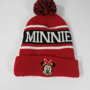 Disney Minnie Mouse Pom Beanie Winter Cap Hat One Size - Picture 1 of 5