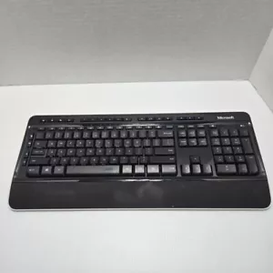 Microsoft Wireless Keyboard 3050 Ergonomic Computer Desktop Keyboard No USB - Picture 1 of 7