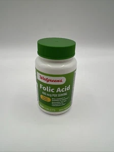 Walgreens Folic Acid 400 Mcg Per Serving Heart Health 200 Tablets, Exp 04/26 1PK - Picture 1 of 3