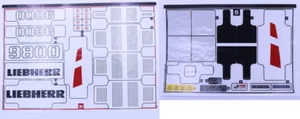 LEGO FOGLIO ADESIVO 1+2 SOLO 42100 Liebherr R 9800 da set Nuovo - Foto 1 di 2