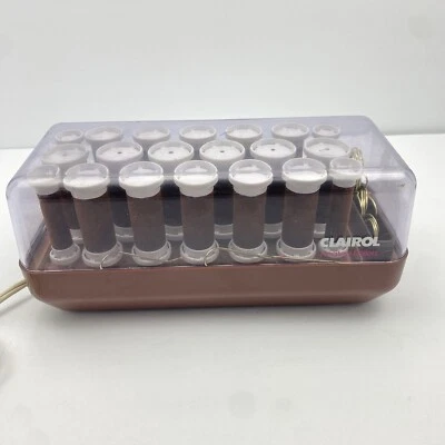 Clairol FH-20 Velvet Heated Rollers W/ 17 Clips Tested and Works Vintage Pageant - Image 1 of 4