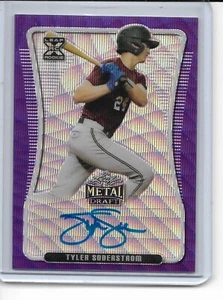 2020 Leaf Metal Draft Tyler Soderstrom Purple Wave Rookie Auto Card #BA-TS1 /15 - Picture 1 of 2