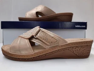 CIABATTA DONNA FASCIA CON STRAPPO REGOLABILE STRASS INBLU ART. PV02 - Imagen 1 de 4