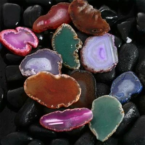 Irregular Agate Polished Crystal Slice Brazil Healing Pendant Reiki Stone ! Best - Picture 1 of 16