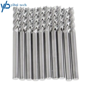 10 STCK. 1/8" Durchmesser 4 Flöte 1-1/2" OAL 1/2" LOC Hartmetall Vierkant Schaftfräser - Bild 1 von 10