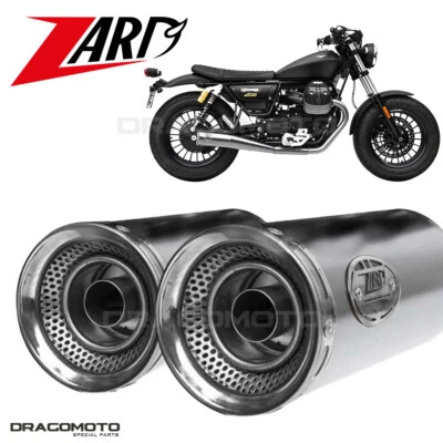 V9 ROAMER MOTO GUZZI 2016 2017 ZARD Scarico SLIM VERSION Omologato ZMG081S10SSO - Imagem 1 de 4