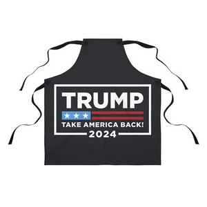 Trump Take America Back Black Poly Twill Kitchen BBQ Apron gift present - Picture 1 of 5