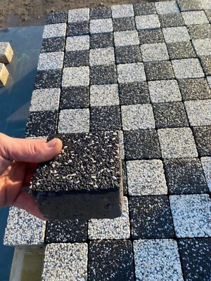 10m Cobble Sets White Granite Brick stone Paving Grass Edging Border Driveway - Image 1 of 4