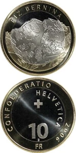 SCHWEIZ/SWITZERLAND 10 Franken 2006 UNC (KM# 114) 'Piz Bernina' - Bild 1 von 1