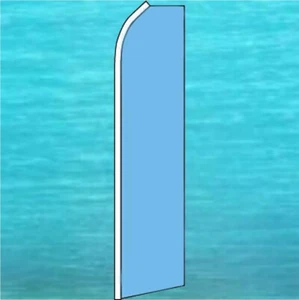 HELLBLAUE EINFARBIGE FLATTERFLAGGE groß gebogen Top Event Feder Bande Banner - Bild 1 von 4