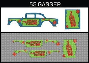 HotWheels(1/64),55Gasser"Mystery Machine 3"Waterslide,Printed White First,Decals - Bild 1 von 5