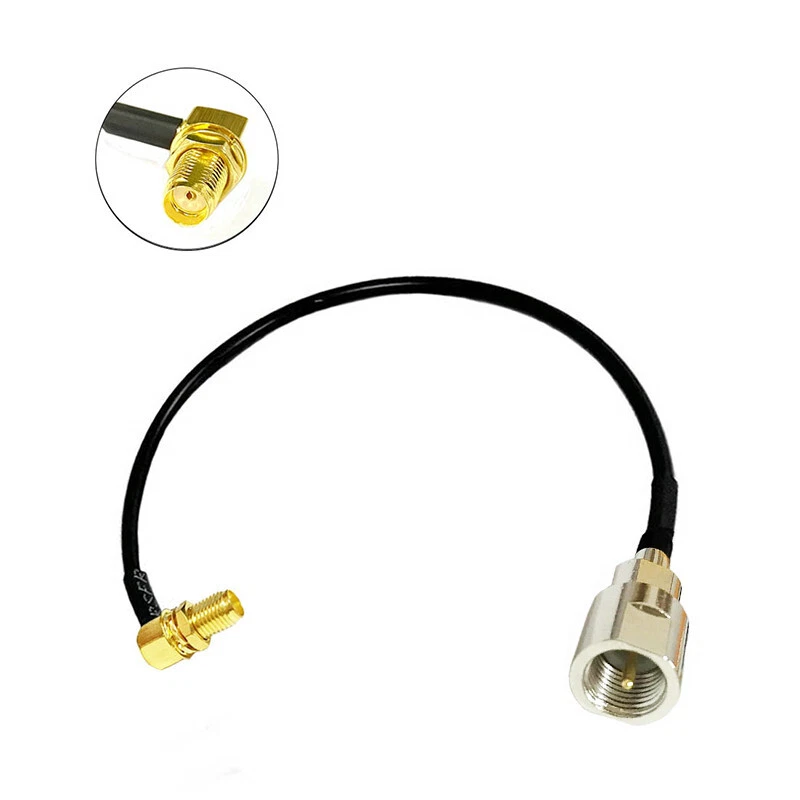 SMA female right angle to FME male plug pigtail cable RG174 20CM 8inch NEW - Image 1 of 4