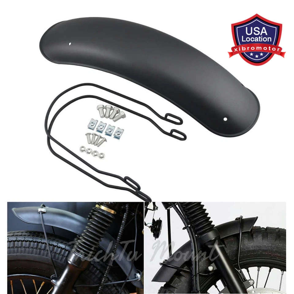 Motorcycle Retro Front Fender Mudguard For Harley Bobber Cafe Racer Scrambler - Image 1 of 4