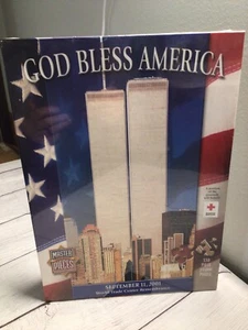 God bless America September 11, 2001 World Trade Center Jigsaw Puzzle New Sealed - Picture 1 of 5
